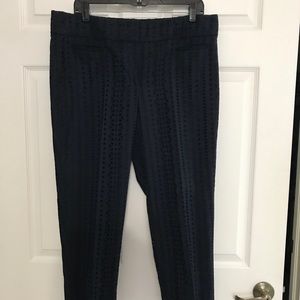Loft Marisa eyelet Capri pants